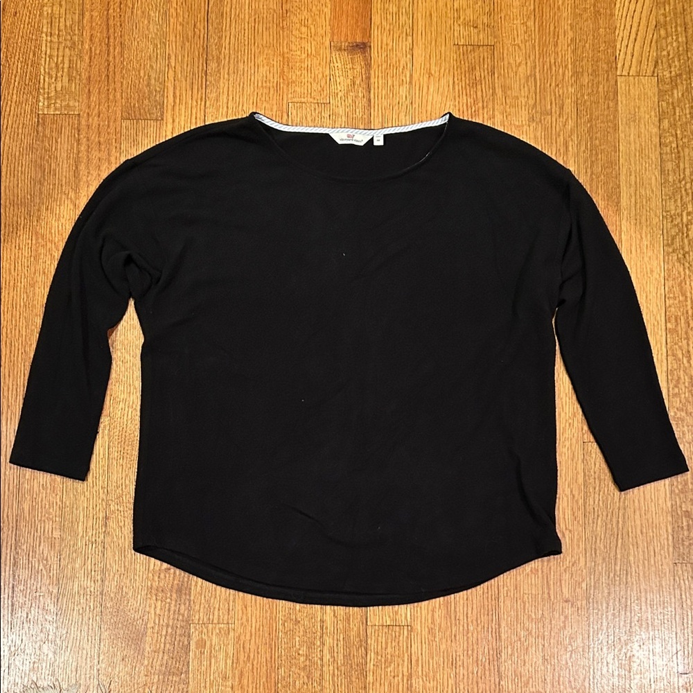 Vineyard Vines Black Women's Fleece Top Size Medium